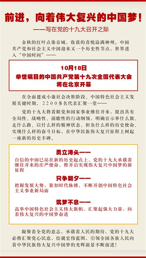 （新华全媒头条&middot;图文互动）（1）前进，向着伟大复兴的中国梦！&mdash;&mdash;写在党的十九大召开之际