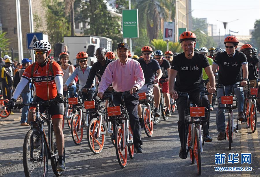 中国共享单车橙色旋风闪现非洲街头