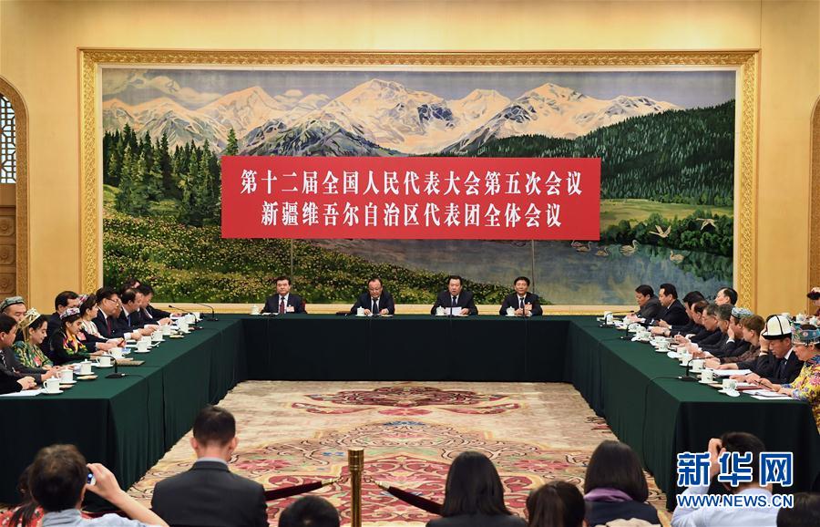 （两会）新疆代表团全体会议向媒体开放