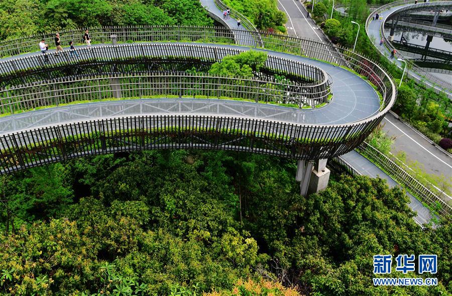 （春季美丽生态）（5） 福州：空中步行道 人在画中游