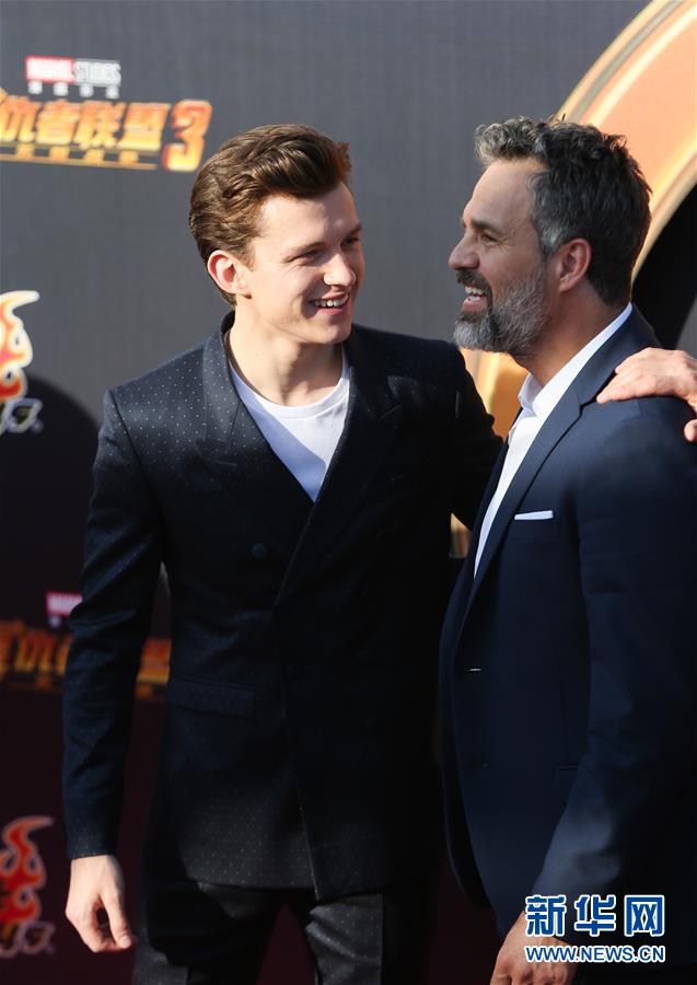（文化）（4）影片《复仇者联盟3：无限战争》主创在沪亮相