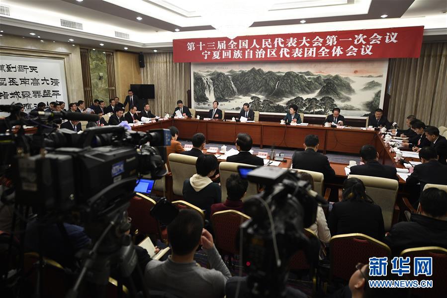 （两会）宁夏代表团全体会议向媒体开放