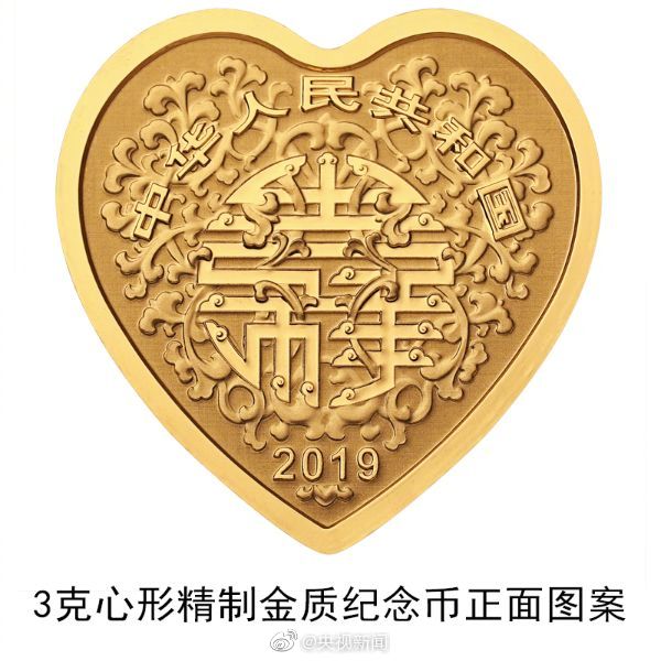 心形纪念币来啦!2019吉祥文化金银纪念币明天开始发行