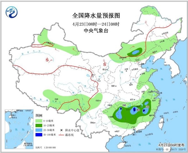 今起北方迎降雨降溫 江南成強降雨中心