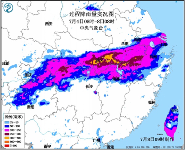 一组数字看长江流域降雨有多“暴力” 这里一天下了北京一年的雨
