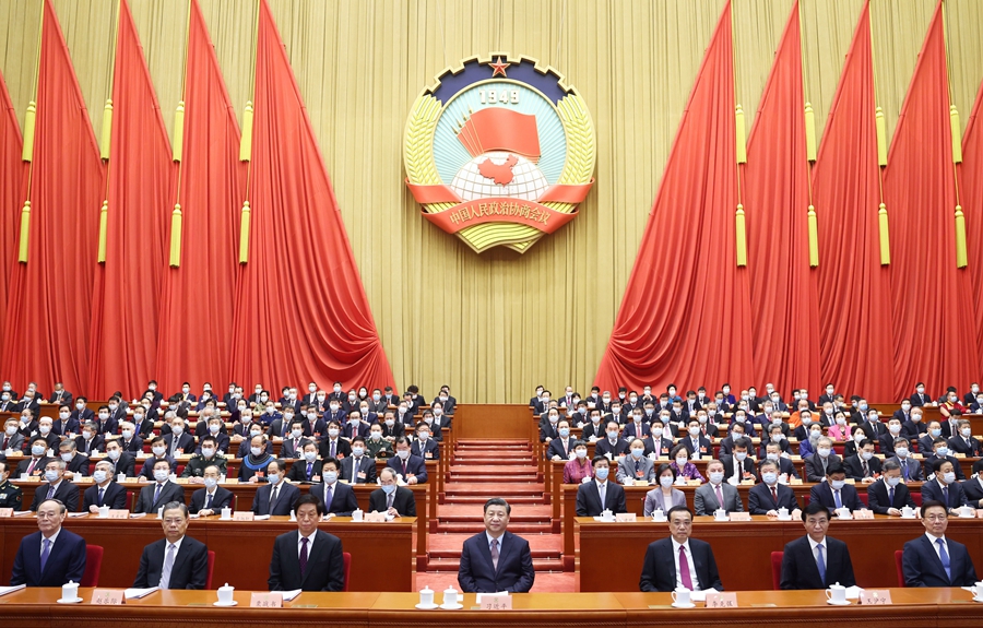 全国政协十三届四次会议在京开幕 习近平等到会祝贺