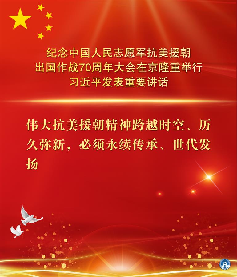 （图表&middot;海报）［时政］纪念中国人民志愿军抗美援朝出国作战70周年大会在京隆重举行 习近平发表重要讲话（9）