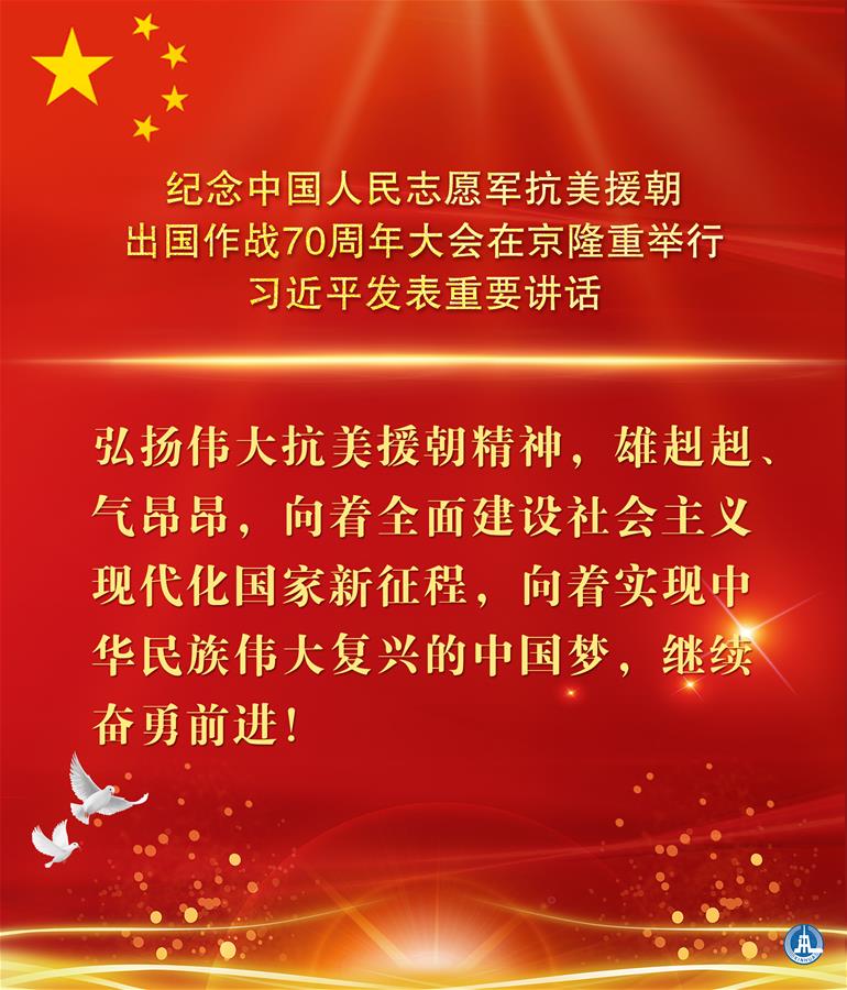 （图表&middot;海报）［时政］纪念中国人民志愿军抗美援朝出国作战70周年大会在京隆重举行  习近平发表重要讲话（18）