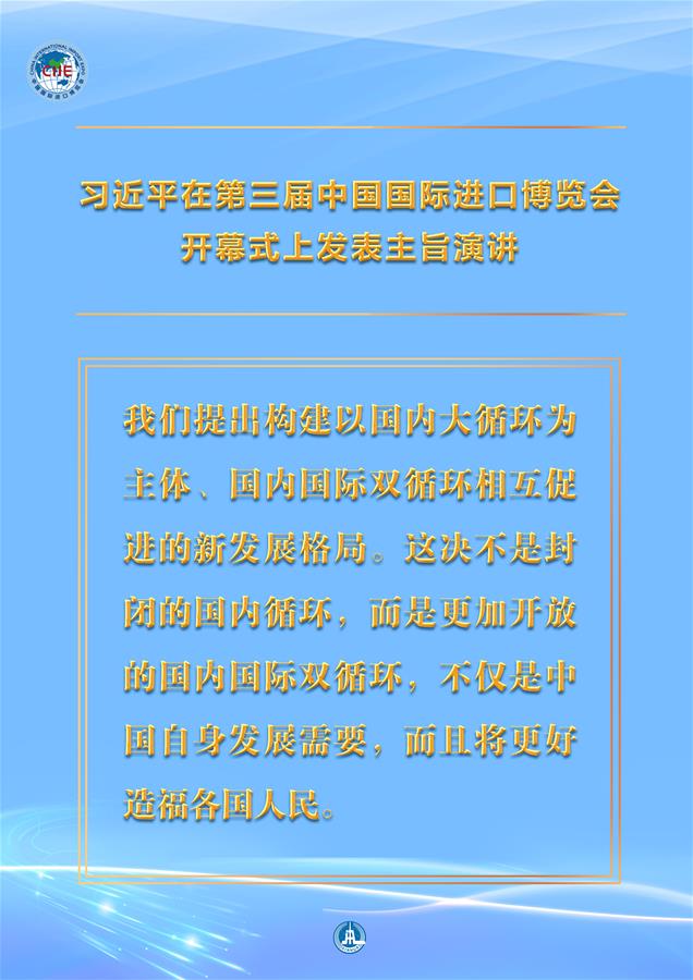 （图表·海报）［第三届进博会］习近平在第三届中国国际进口博览会开幕式上发表主旨演讲 （11）