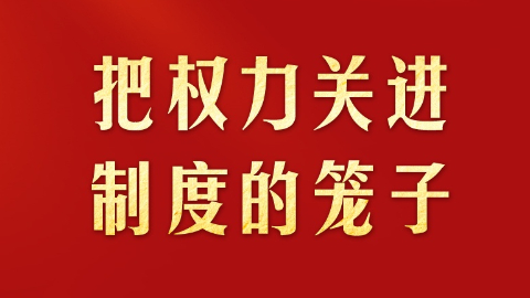 把权力关进制度的笼子