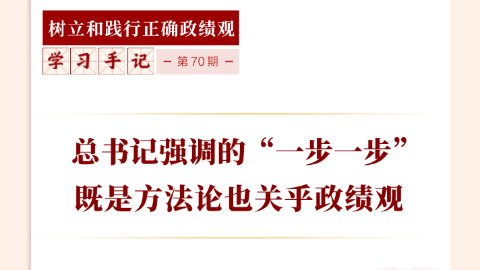 总书记强调的“一步一步”既是方法论也关乎政绩观