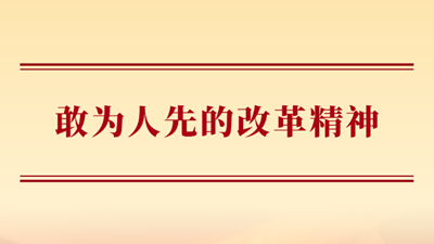 敢为人先的改革精神