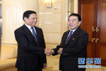 刘淇会见朝鲜客人