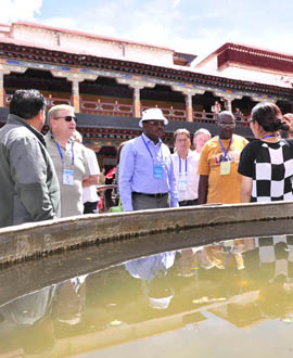 2014中国西藏发展论坛代表们参观布达拉宫