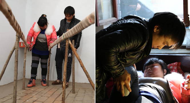 90后男子照顾瘫痪女友 制作&ldquo;爱情双杠&rdquo;陪练5年