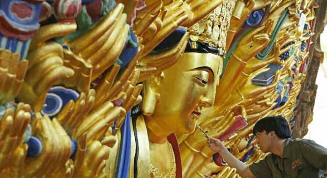 重庆大足千手观音造像完成主体修复