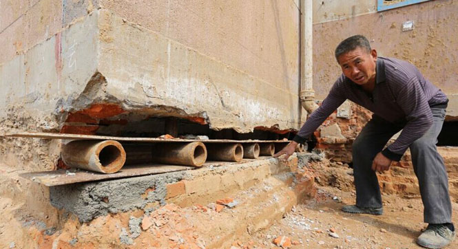 郑州一家医院门诊楼平移 每天&ldquo;走&rdquo;七八米