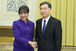 汪洋会见美国总统贸易代表团