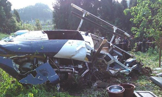 四川乐至县境内一直升机坠落　1名飞机驾驶员死亡