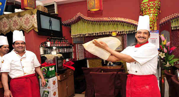 西安大雁塔下的印度新德里餐厅