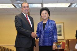 刘延东会见英特尔公司首席执行官科再奇