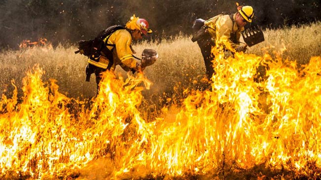 美国加州山火肆虐 逾600消防员出动战&ldquo;火魔&rdquo;