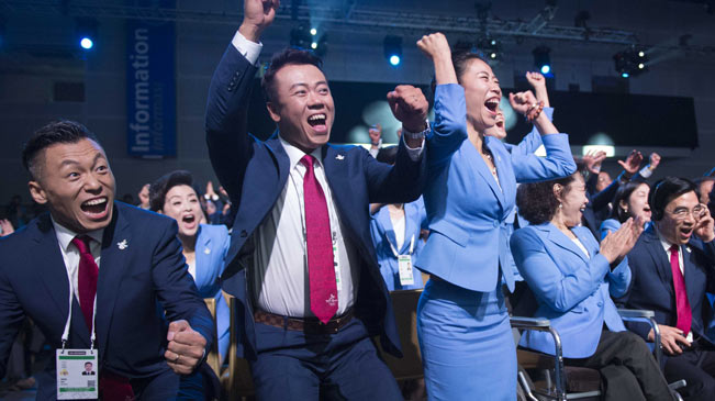 北京携手张家口获得2022年冬奥会举办权