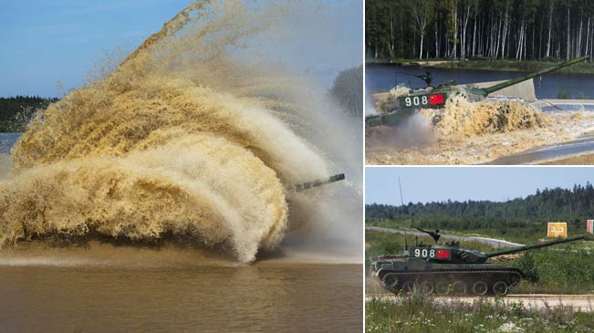 俄罗斯国际军事比赛：中国坦克震撼登场