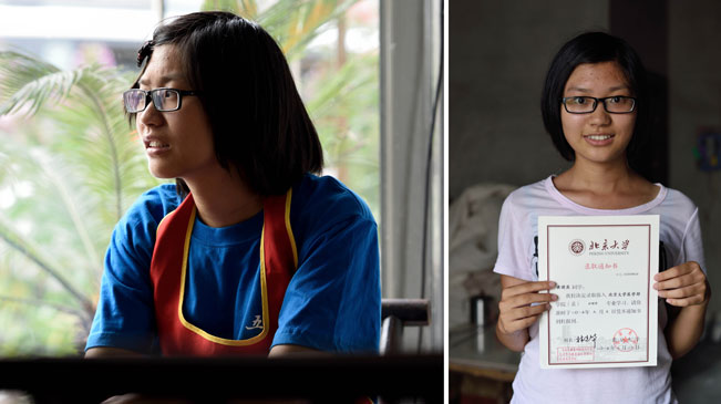 贫困学子：大学录取通知书的背后