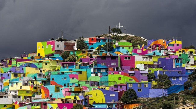 墨西哥动荡街区变&ldquo;壁画城&rdquo;&ldquo;改头换面&rdquo;温暖变身