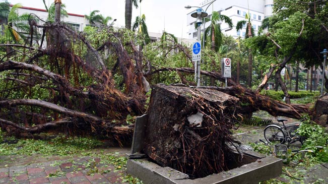 台风&ldquo;苏迪罗&rdquo;在台湾花莲登陆
