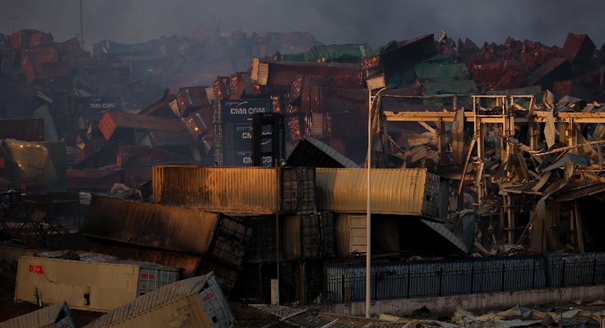 天津爆炸事故现场基本无明火