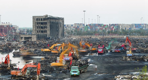 天津港“8·12”事故:事故核心区开始清理