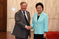 刘延东会见英国首相特使、前司法大臣克拉克