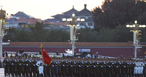 阅兵开始在即 受阅部队进行最后训练