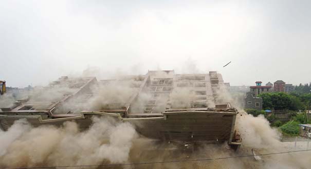 浙江嘉兴拆除&ldquo;最牛&rdquo;违建
