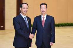 张高丽会见缅甸副总统赛茂康