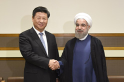 习近平会见伊朗总统鲁哈尼