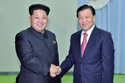 刘云山会见朝鲜劳动党第一书记金正恩