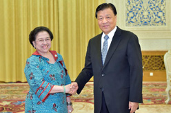 刘云山会见印尼客人