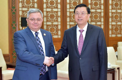 张德江会见格鲁吉亚议长