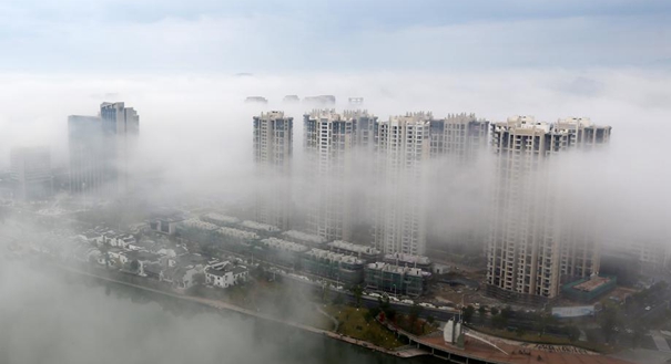 安徽黃山市區現雲海美景 宛若仙境