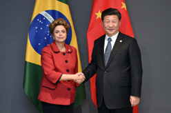 习近平会见巴西总统罗塞夫
