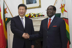 习近平同津巴布韦总统穆加贝举行会谈