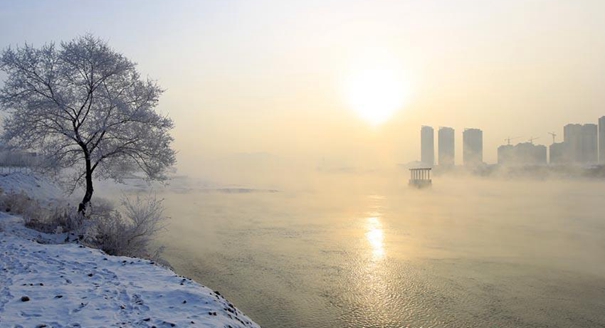 吉林城区现大规模&ldquo;雾凇&rdquo;