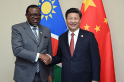 习近平会见纳米比亚总统根哥布