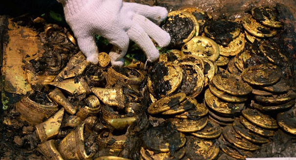 海昏侯墓出土金饼达285枚 数量为汉墓考古之最