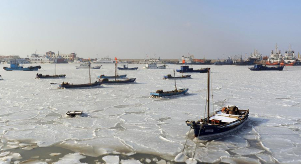 渤海近三成面积被海冰覆盖