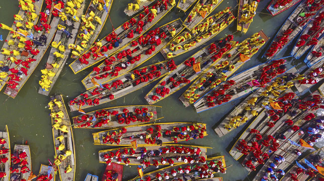 水上庙会&mdash;&mdash;溱潼会船节开幕