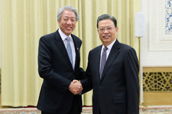 赵乐际会见新加坡副总理张志贤